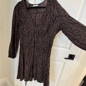 Universal Thread Black and Brown Patterned Dress